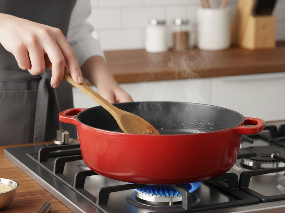 Inercia térmica ideal para mantener guisos calientes en la mesa
          o sellar carnes sin que la temperatura caiga