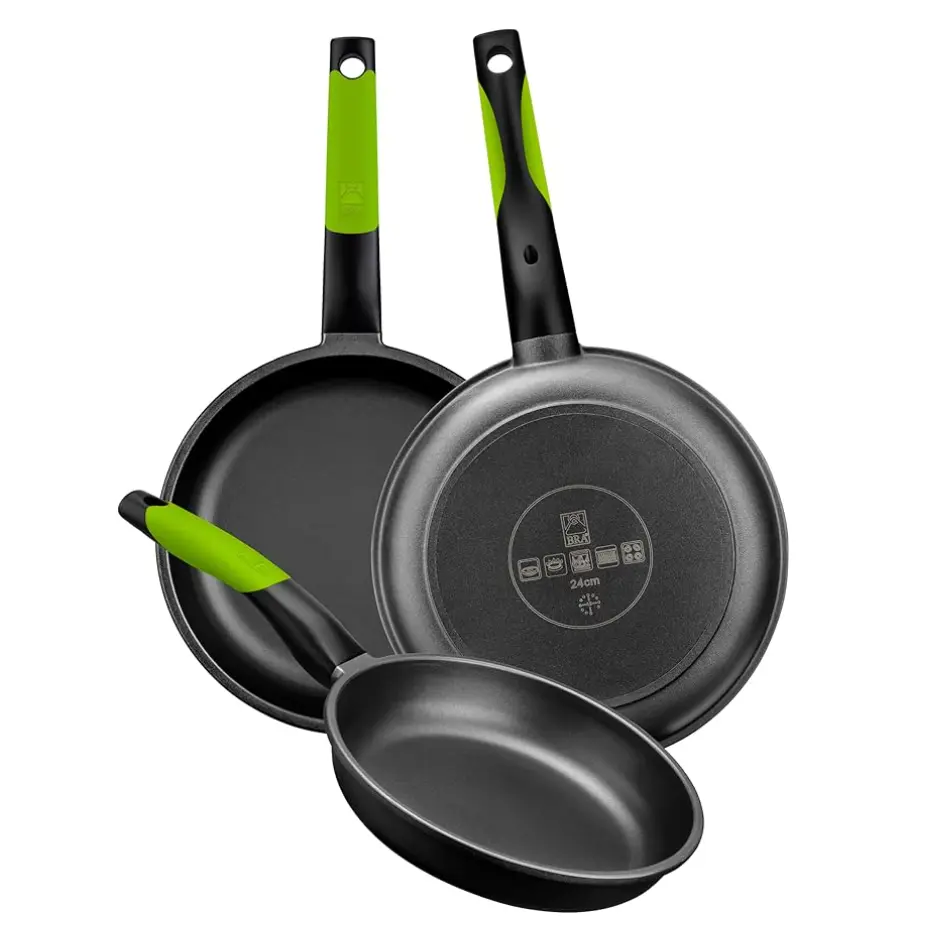 BRA Prior Set de 3 Sartenes de Aluminio Fundido 18/22/26 cm
